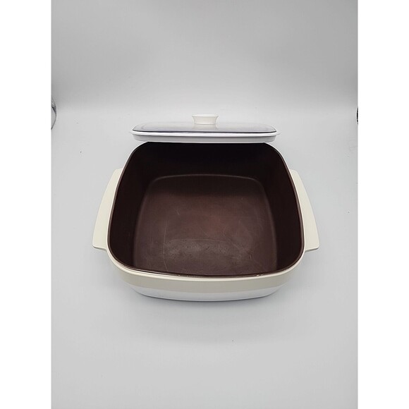 Vintage Thermo Serv Insulated Serving Casserole Vegetable Dish Floral Audry 1984 - Picture 3 of 12